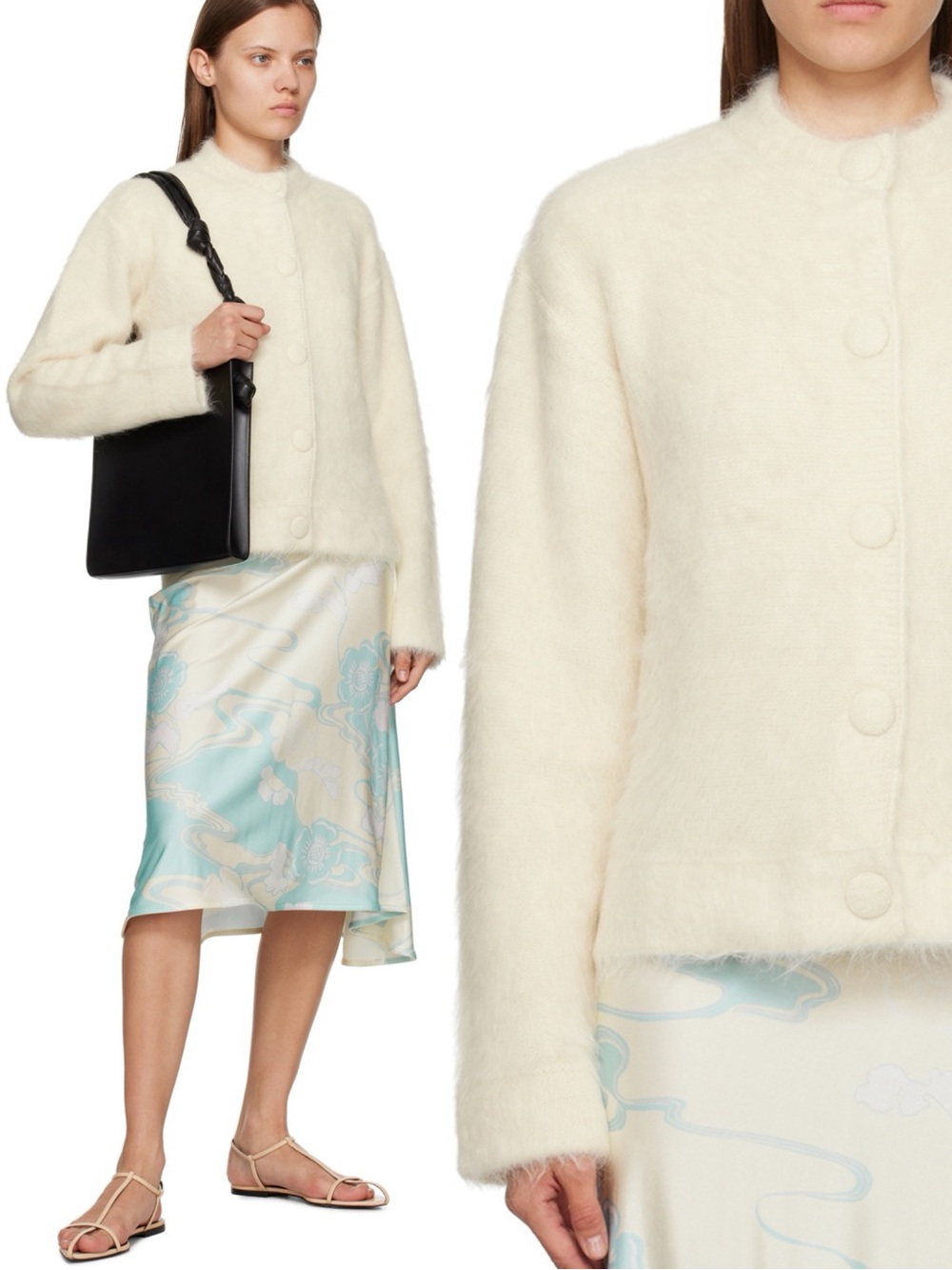 Jil Sander | Off-White Band Collar Cardigan